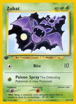 Zubat, Karte 59 aus Neo Revelation