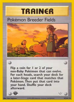 Pokémon-Aufzuchtsfelder, Karte 62 aus Neo Revelation