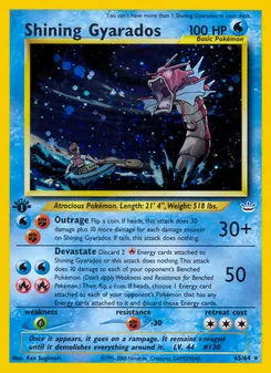 Schimmerndes Garados, Karte 65 aus Neo Revelation