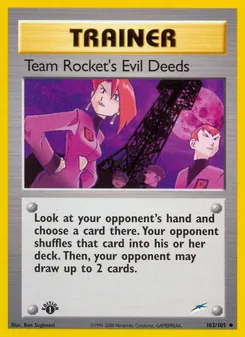 Die Übeltaten des Team Rocket, Karte 103 aus Neo Destiny