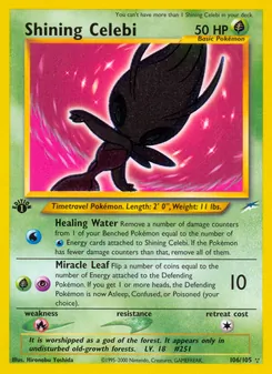 Schimmerndes Celebi, Karte 106 aus Neo Destiny