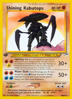 Schimmerndes Kabutops, Karte 108 aus Neo Destiny