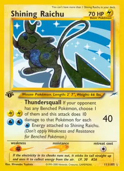 Schimmerndes Raichu, Karte 111 aus Neo Destiny