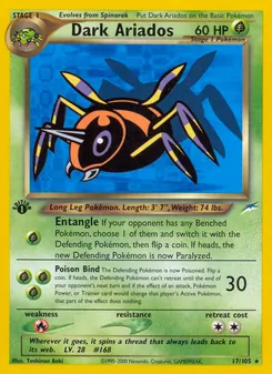 Dunkles Ariados, Karte 17 aus Neo Destiny