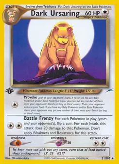 Dunkles Ursaring, Karte 21 aus Neo Destiny