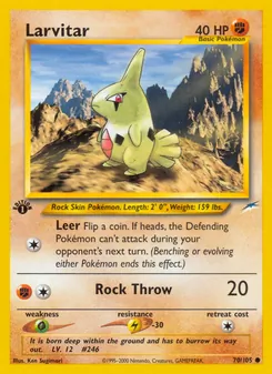 Larvitar, Karte 70 aus Neo Destiny