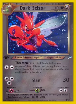 Dunkles Scherox, Karte 9 aus Neo Destiny