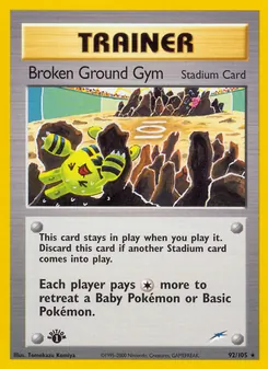 Broken Ground Gym*, Karte 92 aus Neo Destiny