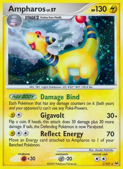 Ampharos, Karte 1 aus Platin
