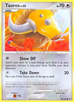 Tauros, Karte 98 aus Platin