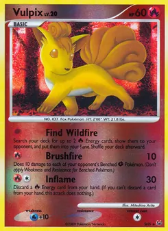 Vulpix, Karte SH6 aus Platin