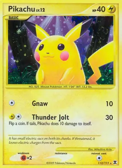 Pikachu, Karte 112 aus Aufstieg der Rivalen