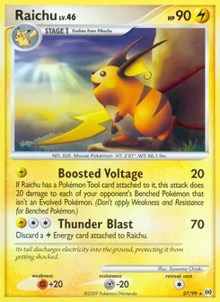 Raichu, Karte 27 aus Arceus