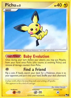 Pichu, Karte 11 aus POP Serie 9