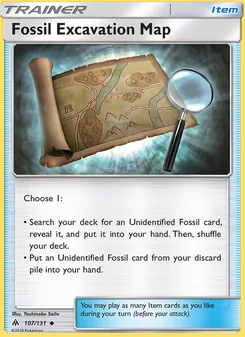 Fossil Excavation Map, card 107 from Forbidden Light