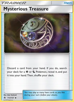 Mysterious Treasure, card 113 from Forbidden Light