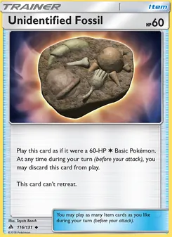 Unidentified Fossil, card 116 from Forbidden Light
