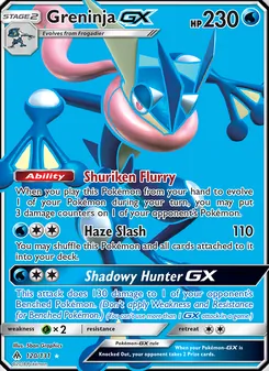 Greninja GX, card 120 from Forbidden Light