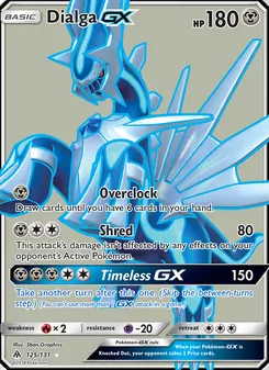 Dialga GX, card 125 from Forbidden Light
