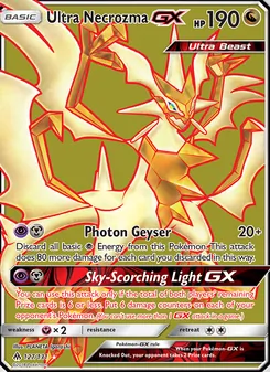 Ultra Necrozma GX, card 127 from Forbidden Light