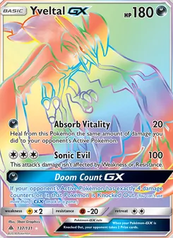 Yveltal GX, card 137 from Forbidden Light