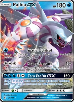 Palkia GX, card 20 from Forbidden Light