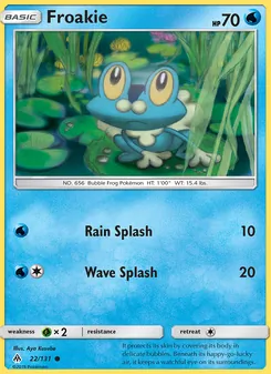 Froakie, card 22 from Forbidden Light