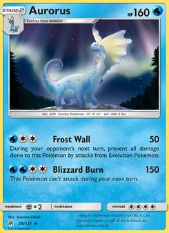 Aurorus, card 28 from Forbidden Light
