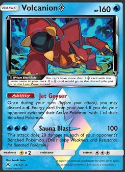 Volcanion ◇, card 31 from Forbidden Light