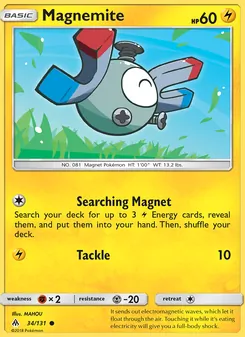 Magnemite, card 34 from Forbidden Light
