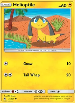 Helioptile, card 37 from Forbidden Light