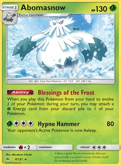 Abomasnow, card 4 from Forbidden Light