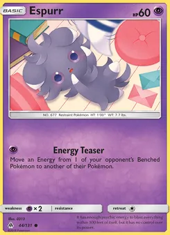 Espurr, card 44 from Forbidden Light
