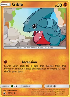 Gible, card 60 from Forbidden Light