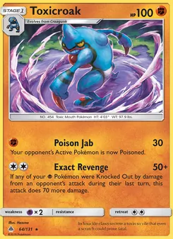 Toxicroak, card 64 from Forbidden Light