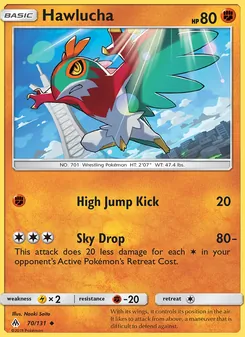 Hawlucha, card 70 from Forbidden Light