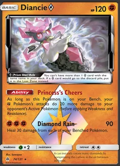 Diancie ◇, card 74 from Forbidden Light