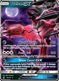 Yveltal GX, card 79 from Forbidden Light