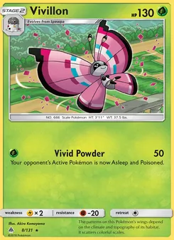 Vivillon, card 8 from Forbidden Light