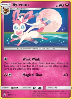 Sylveon, card 87 from Forbidden Light