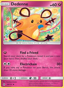 Dedenne, card 88 from Forbidden Light