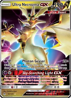 Ultra Necrozma GX, card 95 from Forbidden Light