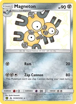 Magneton, Karte SV28 aus Verborgenes Schicksal Glitzer-Tresor