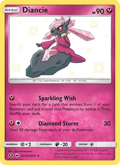 Diancie, Karte SV36 aus Verborgenes Schicksal Glitzer-Tresor