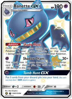 Banette-GX, Karte SV61 aus Verborgenes Schicksal Glitzer-Tresor