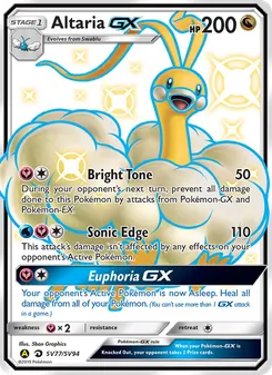 Altaria-GX, Karte SV77 aus Verborgenes Schicksal Glitzer-Tresor