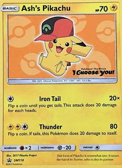 Ashs Pikachu, Karte SM110 aus SM Promokarten