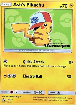Ashs Pikachu, Karte SM112 aus SM Promokarten