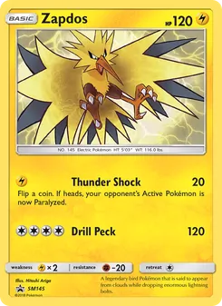 Zapdos, Karte SM145 aus SM Promokarten