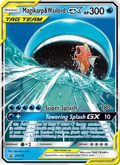 Karpador & Wailord GX, Karte SM166 aus SM Promokarten